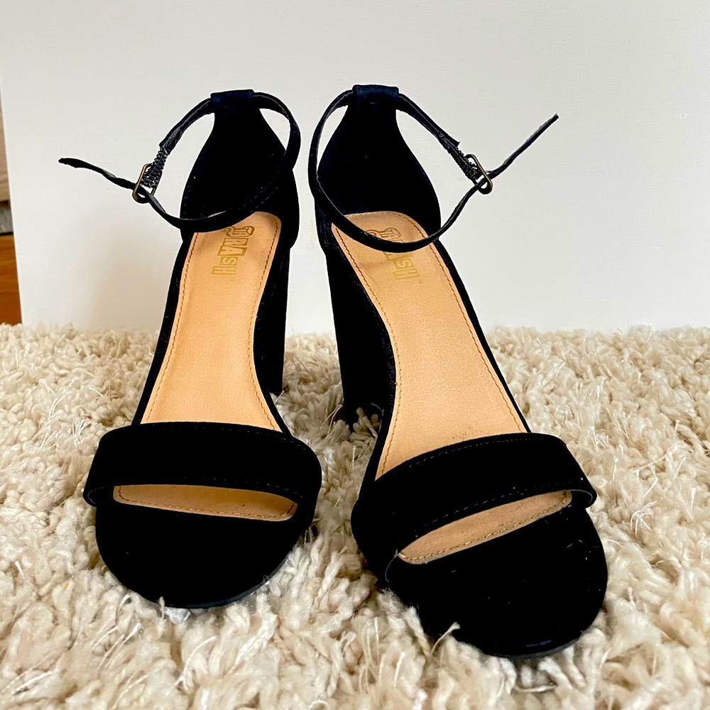 Suede Ankle Strap Heels /Sandals